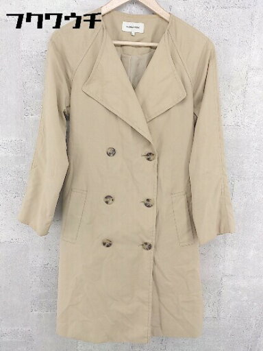 ◇ GLOBAL WORK グローバルワーク 長袖 ノーカラー コート サイズL ベージュ系 レディース 【中古】 ◇ GLOBAL WORK グローバルワーク 長袖 ノーカラー コート サイズL ベージュ系 レディース 【中古】