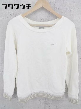 ◇ NIKE ナイキ スウッシュ 長袖 トレーナー サイズL ホワイト レディース 【中古】