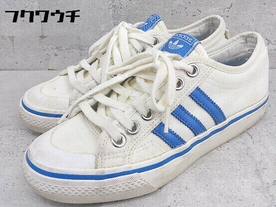 ◇ adidas originals NIZZA アディダス オリジナルス ニッツァ BZ0489 スニーカー シューズ 22.5 アイボリー レディース 【中古】