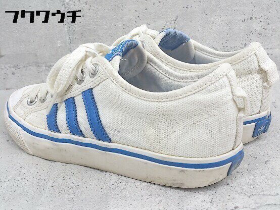 ◇ adidas originals NIZZA アディダス オリジナルス ニッツァ BZ0489 スニーカー シューズ 22.5 アイボリー レディース 【中古】