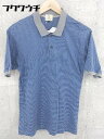 ◇ BEAUTY & YOUTH ビューティアンドユース UNITED ARROWS ボーダー 半袖 ポロシャツ サイズL ブルー グレー メンズ 【中古】
