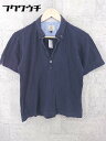 ◇ BEAUTY&YOUTH ビューティ&ユース UNITED ARROWS ボタンダウン BD 半袖 ポロシャツ サイズL ネイビー メンズ 【中古】