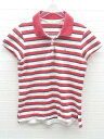 ◇ TOMMY HILFIGER トミーヒルフィガー ボーダー 半袖 ポロシャツ サイズM ホワイト レッド レディース 【中古】(4)