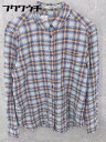 ◇ Sonny Label サニーレーベル URBAN RESEARCH チェック 長袖 シャツ サイズ38 ブルー系 オレンジ系 メンズ 【中古】(4)
