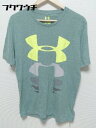 ◇ UNDER ARMOUR アンダーアーマー 半袖 プリント Tシャツ カットソー サイズLG グリーン系 メンズ 【中古】