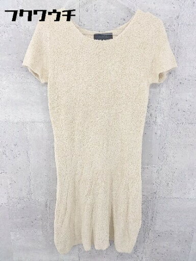 ◇ UNTITLED アンタイトル 半袖 ミニ チュニック ワンピース サイズ9 ベージュ系 レディース 【中古】 ◇ UNTITLED アンタイトル 半袖 ミニ チュニック ワンピース サイズ9 ベージュ系 レディース 【中古】