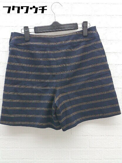 ◇ NOLLEY'S ノーリーズ ボーダー キュロット ショート パンツ サイズ38 ネイビー レディース 【中古】