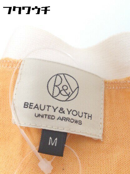 ◇ BEAUTY&YOUTH UNITED ARROWS 長袖 カーディガン サイズM オレンジ ホワイト メンズ 【中古】 3