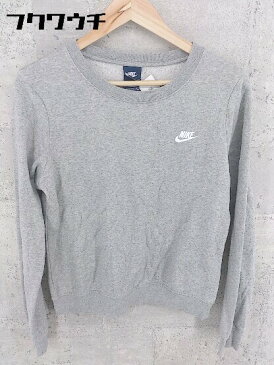 ◇ NIKE ナイキ 裏起毛 スウッシュ スウェット トレーナー サイズL グレー レディース 【中古】