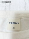 ◇ TOMMY プリント 半袖 Tシャツ カットソー Mサイズ オフホワイト メンズ 【中古】