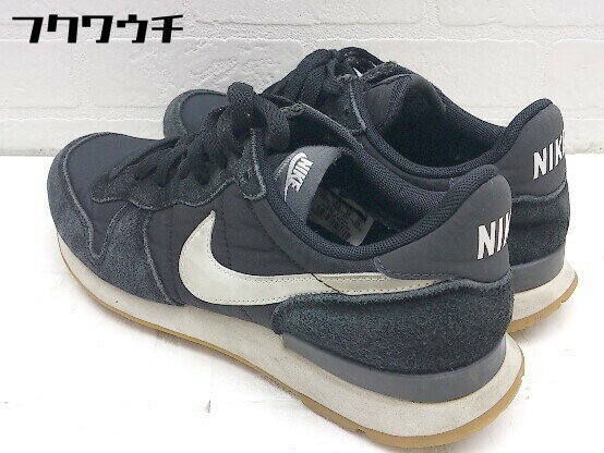 ◇ NIKE ナイキ INTERNATIONALIST 828407-021 スニーカー シューズ サイズ24 ブラック レディース 【中古】