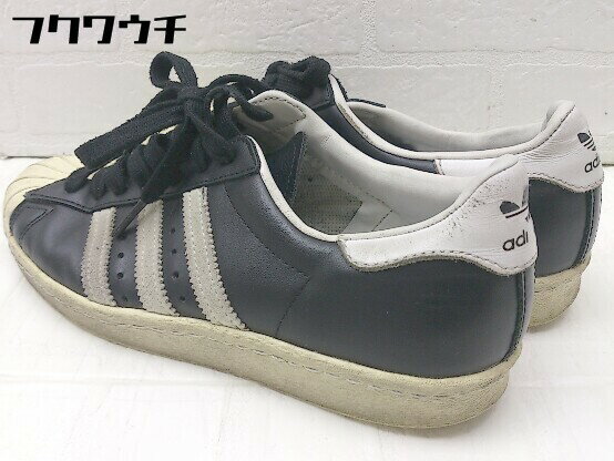 ◇ adidas アディダス SUPERSTAR 80s G61069 スニーカー シューズ サイズ23cm ブラック ホワイト レディース 【中古】