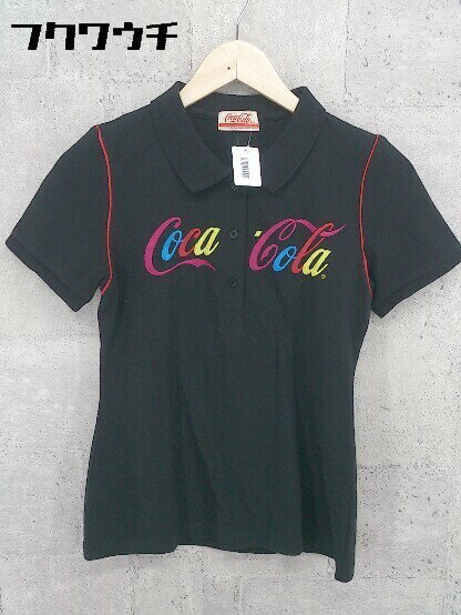 ◇ Coca Cola コカ コーラ 半袖 ポロシャツ サイズM ブラック レディース 【中古】