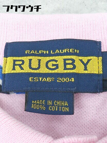 ◇ ralph lauren rugby ラルフローレン ラグビー 半袖 ポロシャツ サイズS ピンク メンズ 【中古】