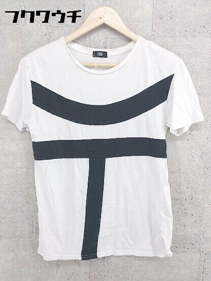 ◇ Onitsuka Tiger オニツカタイガー 半袖 Tシャツ カットソー サイズS ホワイト ブラック メンズ 【中古】