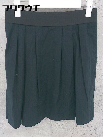 ◇ PLST プラステ 膝丈 ギャザー スカート 2 ブラック * 1002800187102 【中古】(4)