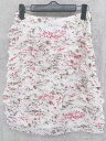 ◇ EPOCA エポカ 花柄 膝丈 レイヤード スカート 38 ホワイト レッド レディース 【中古】