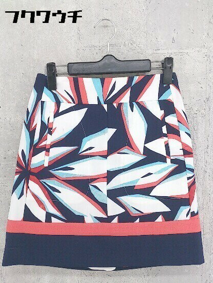 ◇ CITRUS NOTES シトラスノーツ 総柄 ミニ タイト スカート 36 ホワイト ネイビー レッド * 1002800164608 【中古】