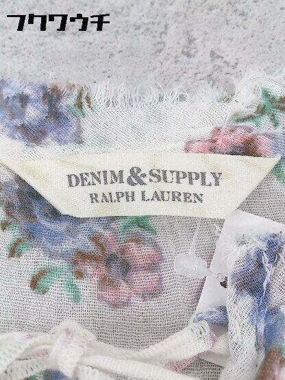 ◇ denim&supply ralph lauren 花柄 七分袖 シャツ XXS アイボリー マルチ * 1002800074105 【中古】