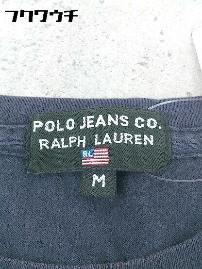 ◇ polo jeans co ralph lauren プリント 半袖 Tシャツ カットソー M ネイビー * 1002799779401 【中古】