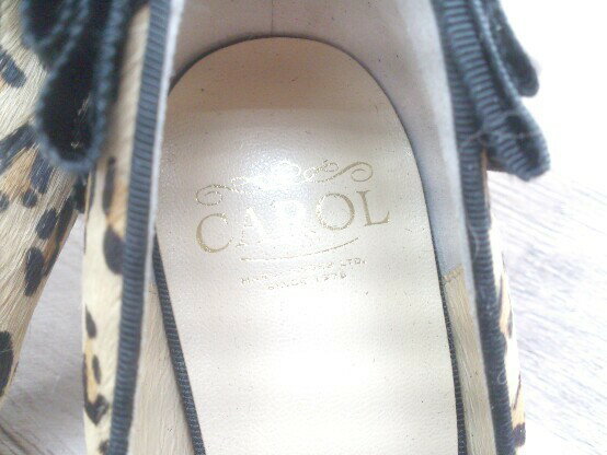 ◇ CAROL キャロル 豹柄 レオパード パンプス 24 EE ブラウン レディース 【中古】