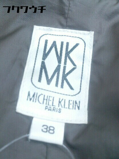 ◇ MK MICHEL KLEIN エムケーミッシェルクラン ジップアップ 長袖 ダウン ジャケット 38 ブラウン * 1002799414906 【中古】