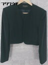 ◇ noir robe ローブノアー 長袖 ノーカラー ジャケット 9 ブラック * 1002799108478 【中古】