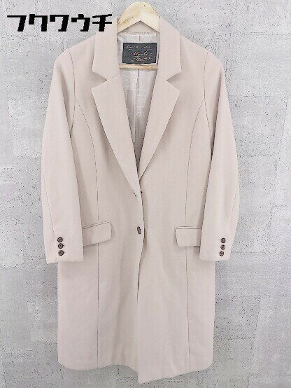 ■ mysty woman ミスティ ウーマン 長袖 チェスター コート M ライトベージュ * 1002799121101 【中古】
