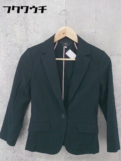 ◇ INED イネド 1B 長袖 テーラード ジャケット 7 ネイビー * 1002799047371 【中古】