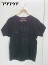 ◇ SEVESKIG セヴシグ 英字 プリント 半袖 Tシャツ カットソー Mサイズ ブラック メンズ 【中古】