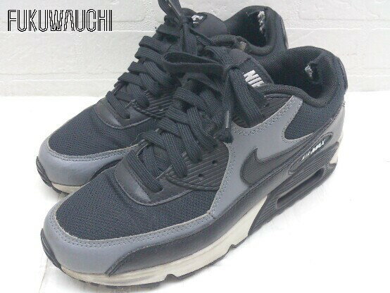 ◇ NIKE ナイキ AIRMAX 90 ウィメンズ エア マックス 325213 スニーカー シューズ 24.5 ブラック レディース 【中古】