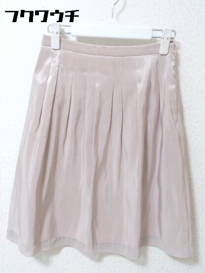 ◇ NATURAL BEAUTY ナチュラルビューティー サイドジップ 膝丈 フレア スカート 36サイズ ピンク レディース 【中古】