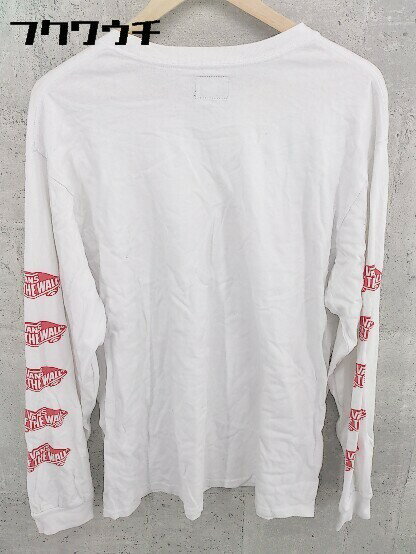 ◇ VANS バンズ 長袖 Tシャツ カットソー Lサイズ ホワイト メンズ 【中古】