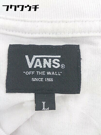 ◇ VANS バンズ 長袖 Tシャツ カットソー Lサイズ ホワイト メンズ 【中古】