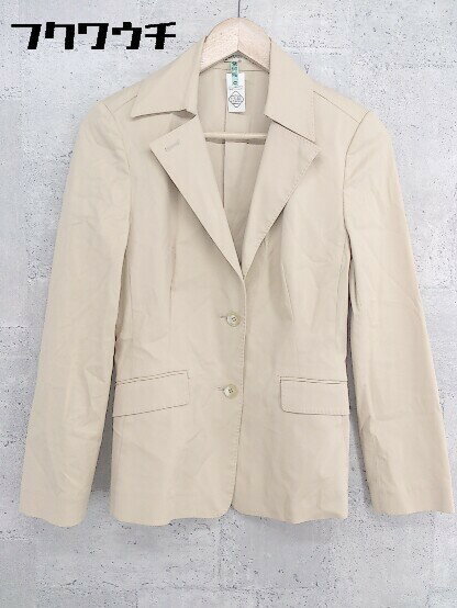 ◇ STRAWBERRY-FIELDS ストロベリーフィールズ 2B 長袖 テーラード ジャケット ベージュ レディース 【中古】