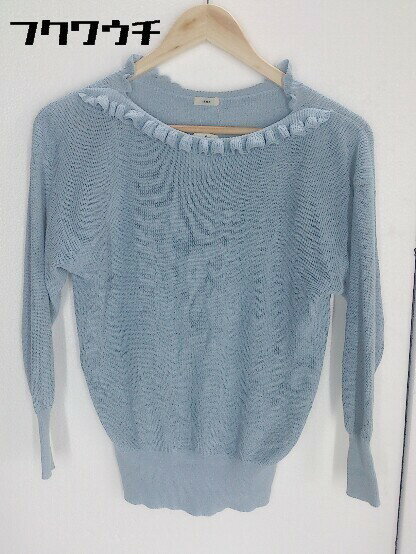◇ IENA イエナ リネン混 ニット 長袖 セーター ブルー レディース 【中古】
