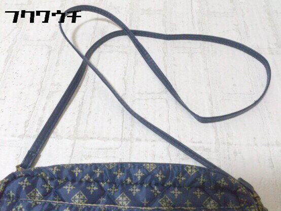 ◇ Daily russet デイリー ラシット 総柄 キルティング ミニ ショルダー バッグ ネイビー レディース 【中古】