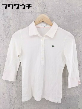 ◇ LACOSTE ラコステ 半袖 ポロシャツ 38 ホワイト * 1002799178860 【中古】