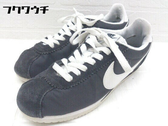 ◇ NIKE ナイキ CLASSIC CORTEZ NYLON 749864 スニーカー シューズ 23.5 ブラック レディース 【中古】