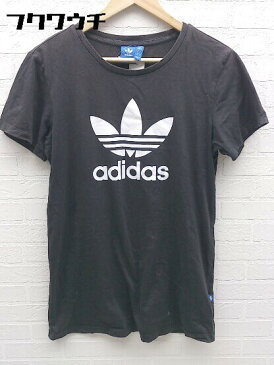 ◇ adidas アディダス トレフォイル 半袖 Tシャツ カットソー サイズM ブラック系 メンズ 【中古】