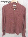 ◇ URBAN RESEARCH アーバンリサーチ ボタンダウン BD 長袖 チェック シャツ 40 レッド系 # 1002798843103 【中古】