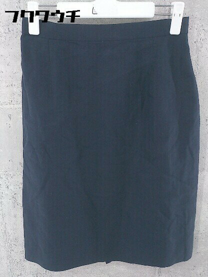 ◇ Calvin Klein カルバン クライン リネン100% 膝丈 タイト スカート 11 ネイビー * 1002798656895 【中古】(4)