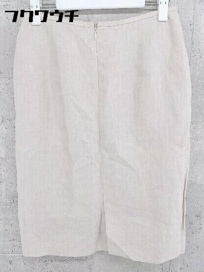 ◇ TALBOTS タルボット リネン100% 膝丈 タイト スカート 2 ベージュ * 1002798658523 【中古】