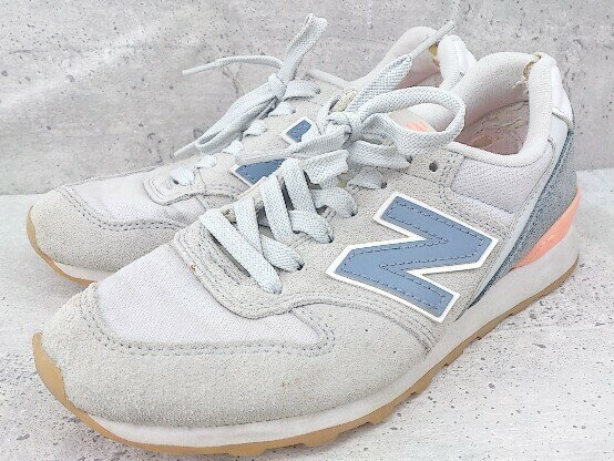 ◇ NEW BALANCE ニューバランス MR996MNK スニーカー シューズ 22 ライトグレー レディース 【中古】