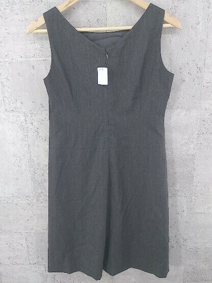 ◇ COMME CA DU MODE コムサデモード ノースリーブ 膝丈 ワンピース M グレー レディース 【中古】