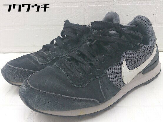 ◇ NIKE ナイキ 629684-012 インターナショナリスト スニーカー シューズ 24cm グレー ブラック レディース 【中古】