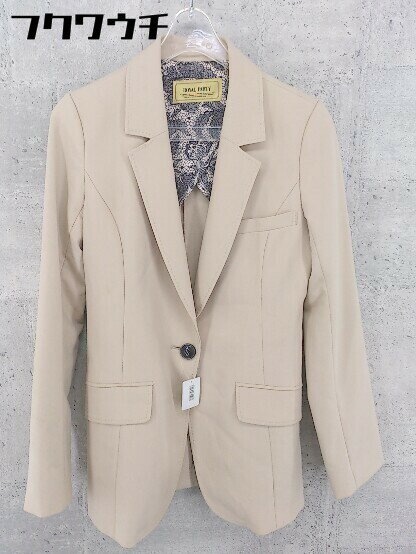 ◇ ROYAL PARTY ロイヤルパーティー 長袖 テーラード ジャケット サイズ38 ベージュ レディース 【中古】