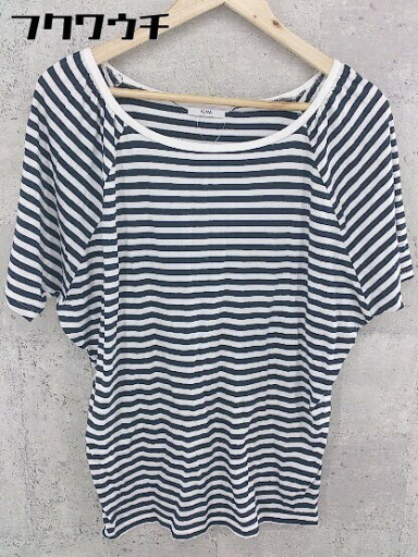 ◇ IENA イエナ ボーダー柄 半袖 Tシャツ カットソー ホワイト ネイビー レディース 【中古】 ◇ IENA イエナ ボーダー柄 半袖 Tシャツ カットソー ホワイト ネイビー レディース 【中古】