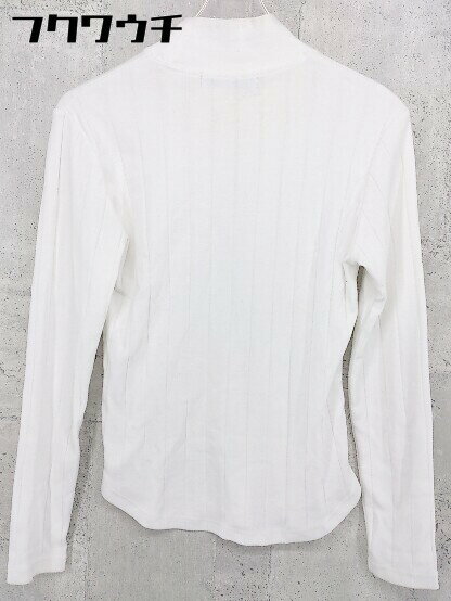 ◇ nano universe ナノユニバース ハイネック 長袖 Tシャツ カットソー サイズ36 ホワイト レディース 【中古】