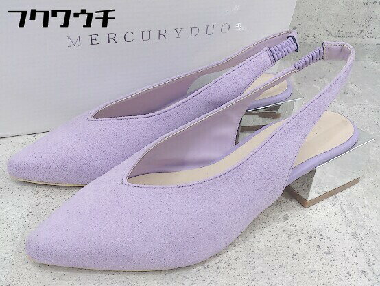 ◇ ◎ MERCURYDUO バックストラップ ポインテッドトゥ ヒール パンプス サイズ36 パープル シルバー レディース 【中古】